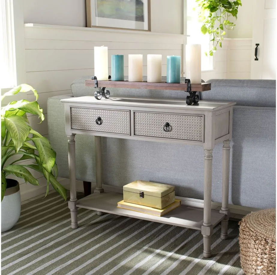 Rooney 2 Drawer Console Table in Greige by Safavieh