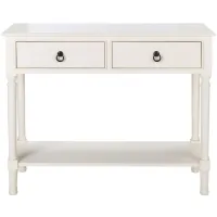 Rooney 2 Drawer Console Table in Distrssed White by Safavieh