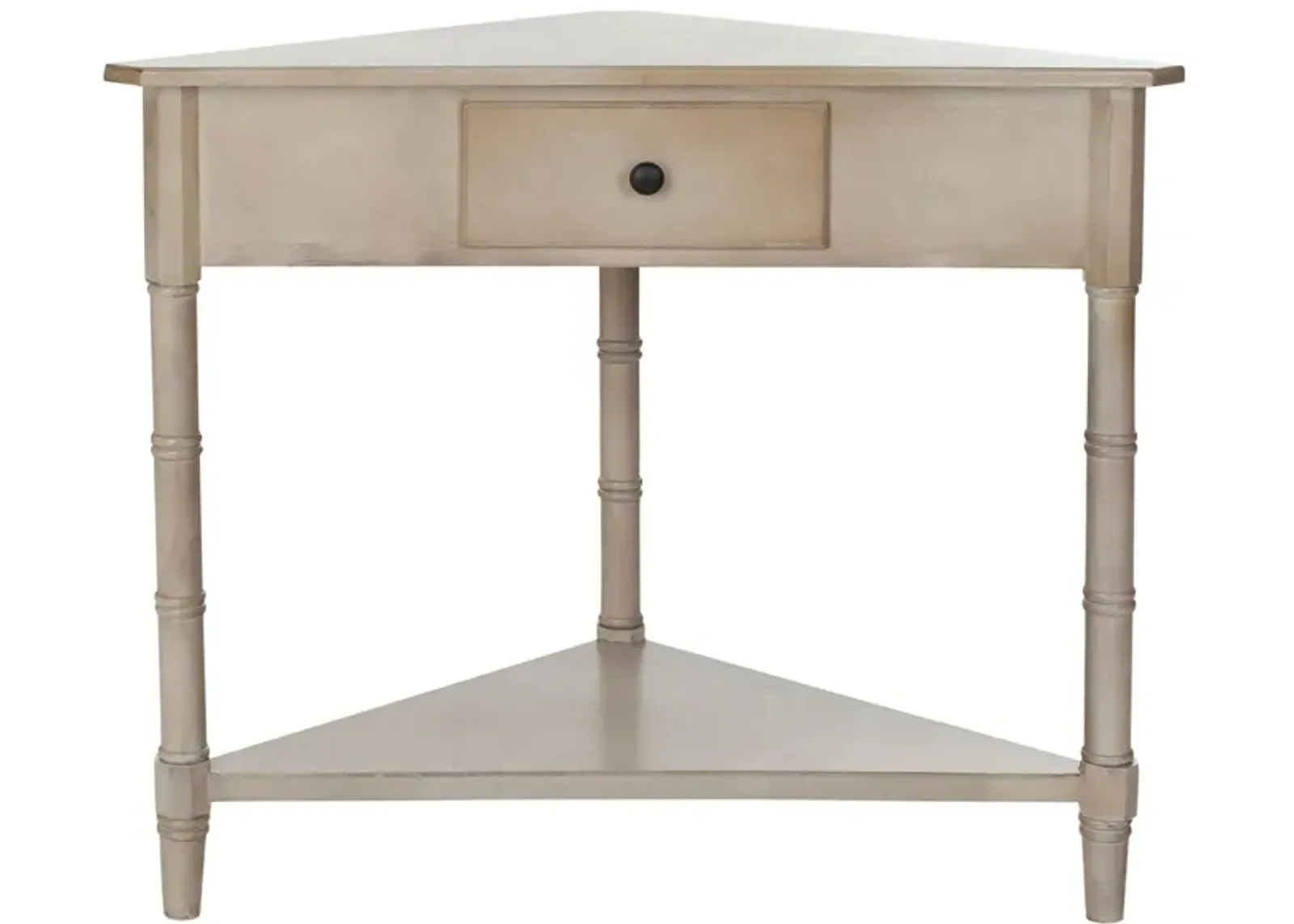 Rosalia Corner Console Table in Vintage Gray by Safavieh