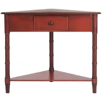 Rosalia Corner Console Table in Red by Safavieh