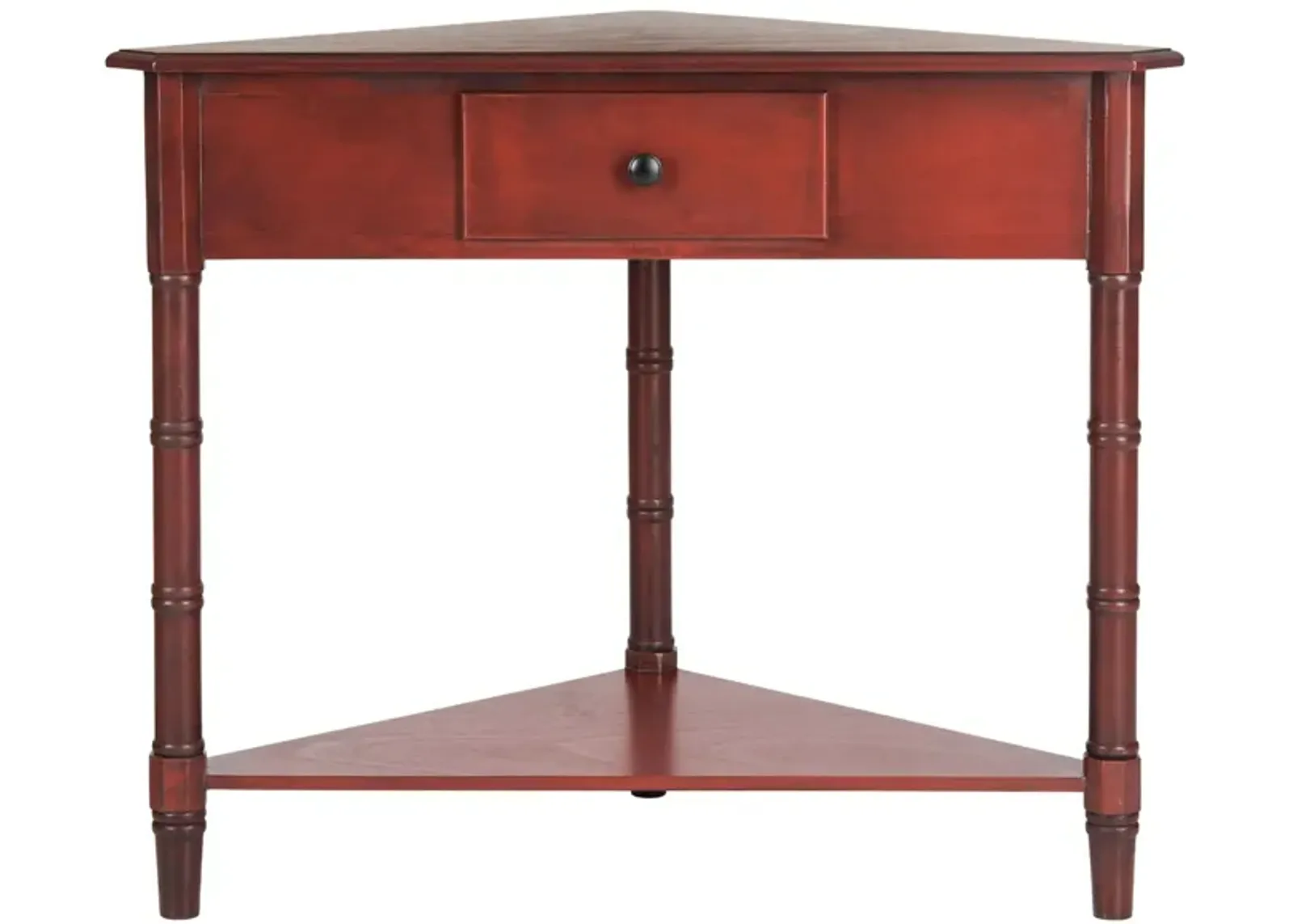 Rosalia Corner Console Table in Red by Safavieh