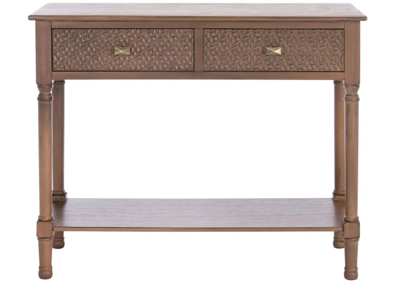 Rosemary 2 Drawer Console Table in Brown by Safavieh