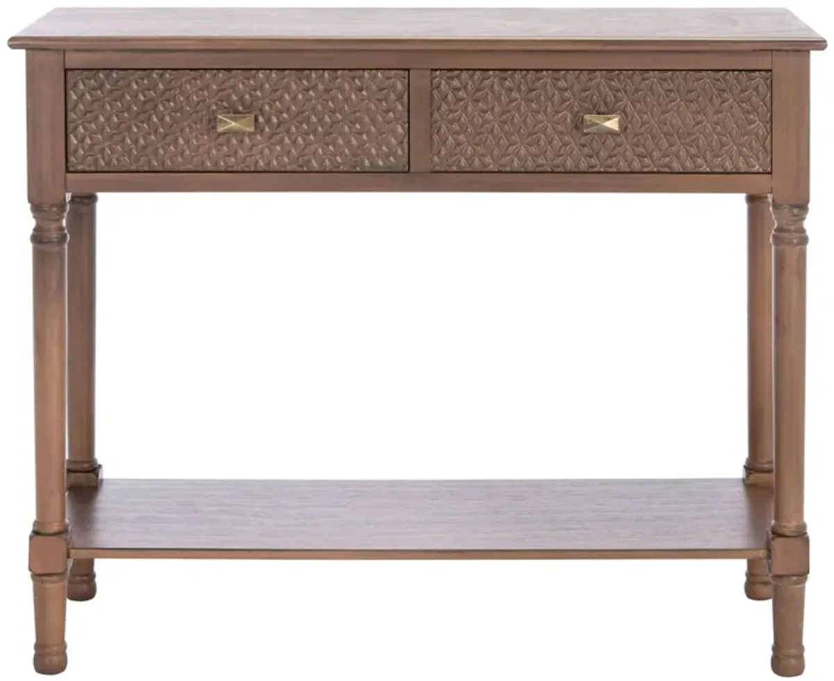 Rosemary 2 Drawer Console Table in Brown by Safavieh