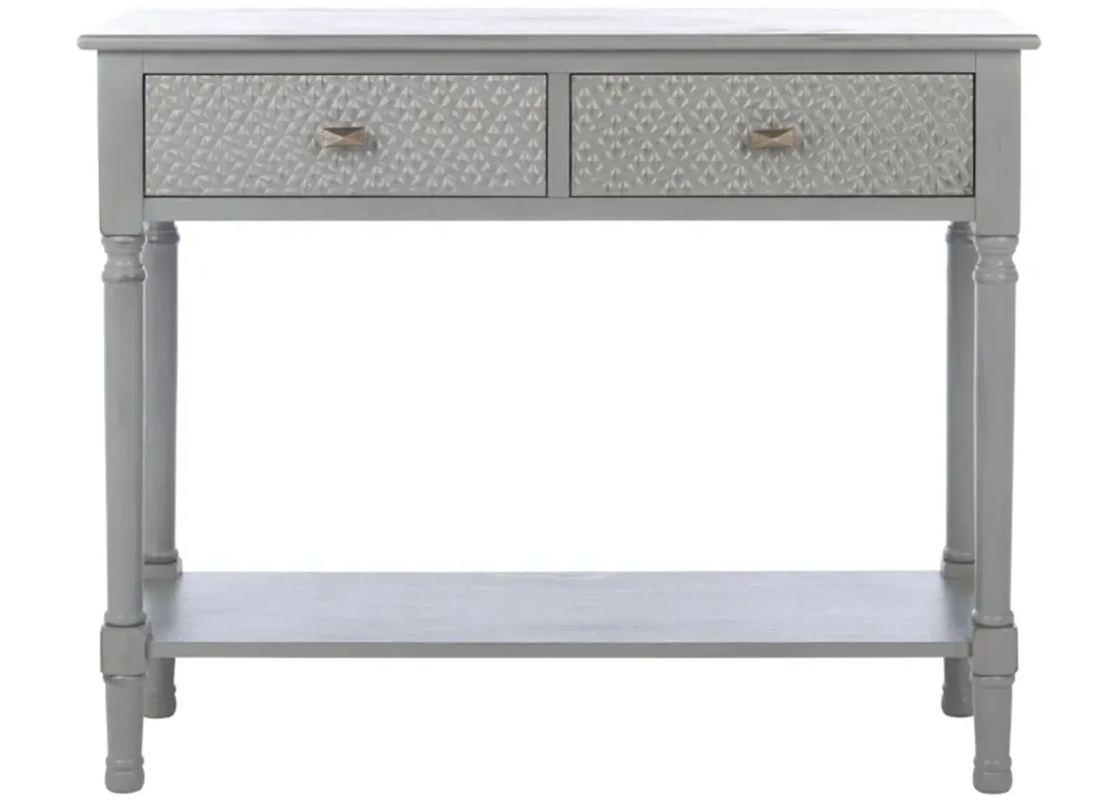 Rosemary 2 Drawer Console Table in Distressed Gray by Safavieh