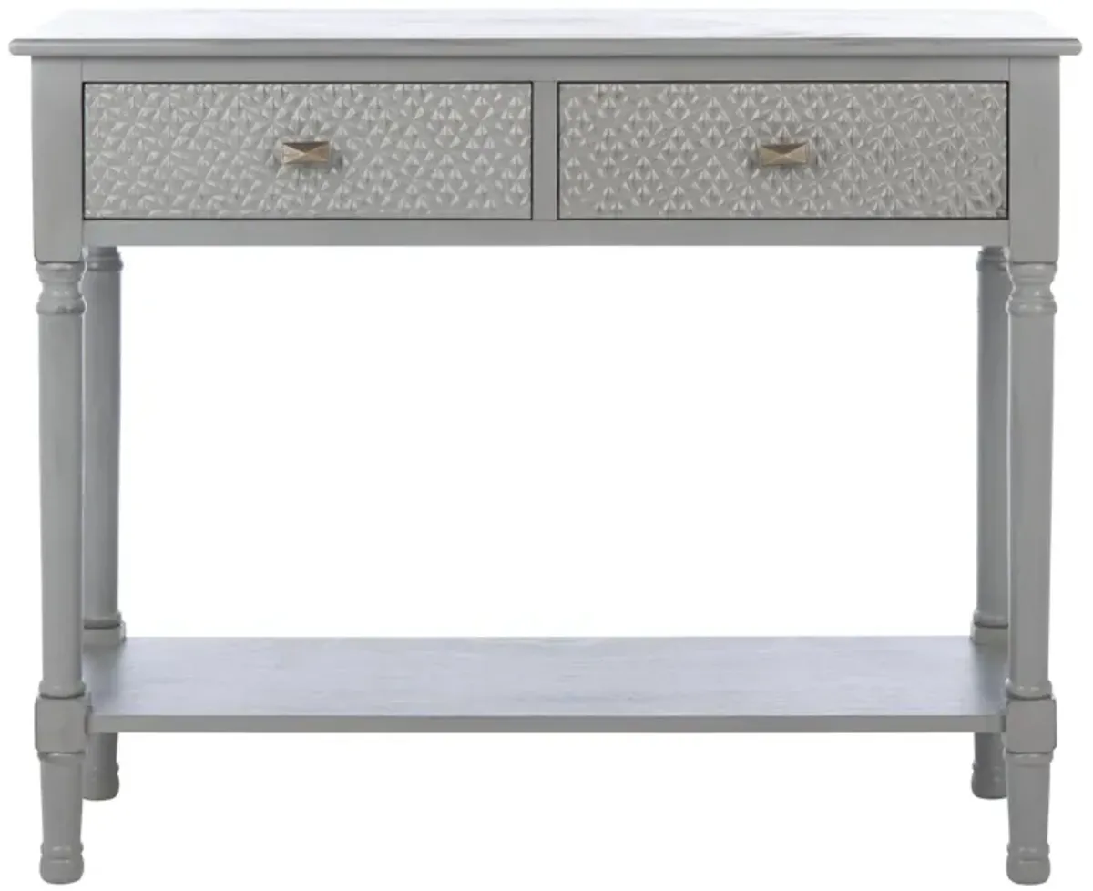 Rosemary 2 Drawer Console Table in Distressed Gray by Safavieh