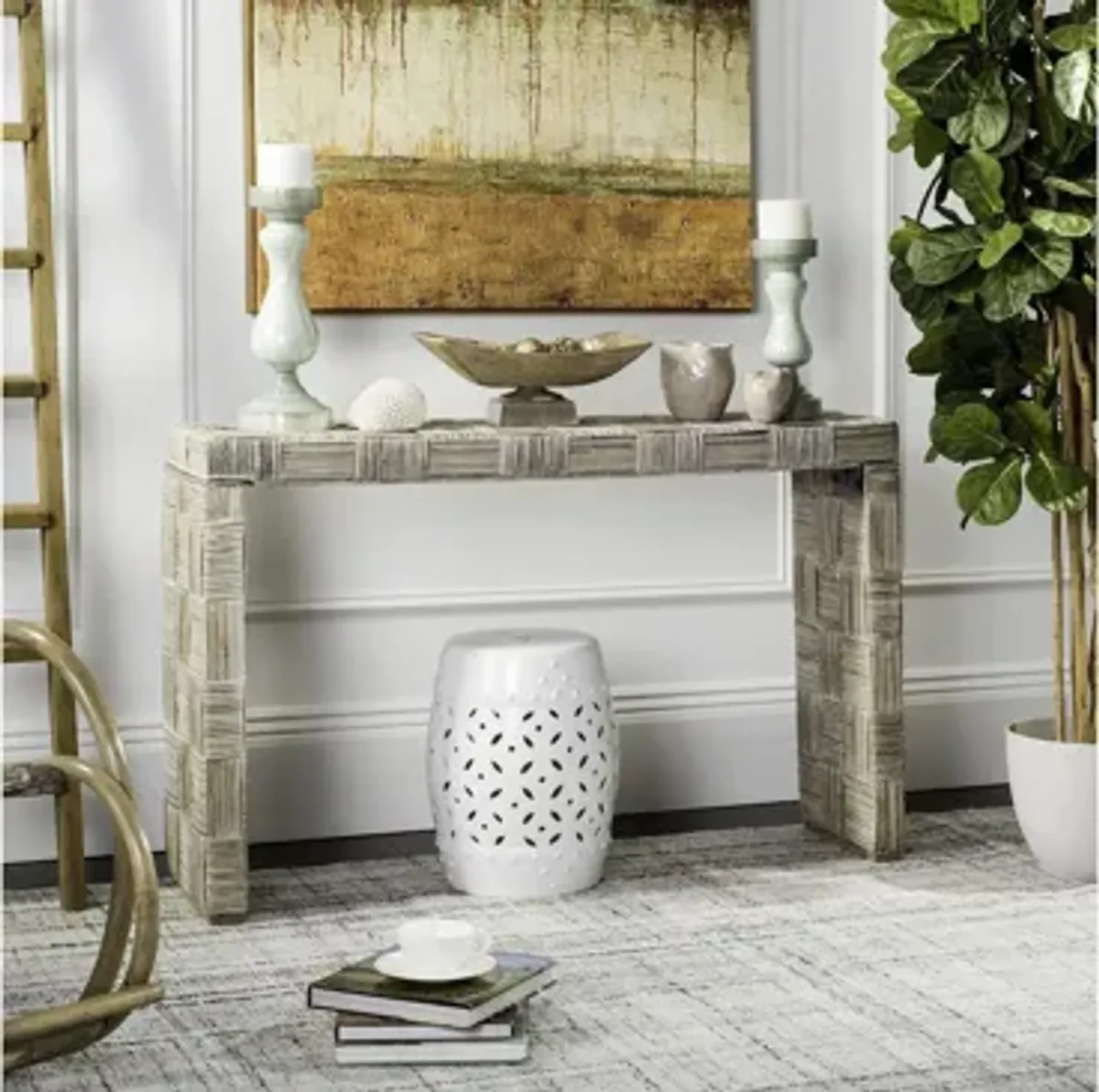 Ryder Rattan Console Table