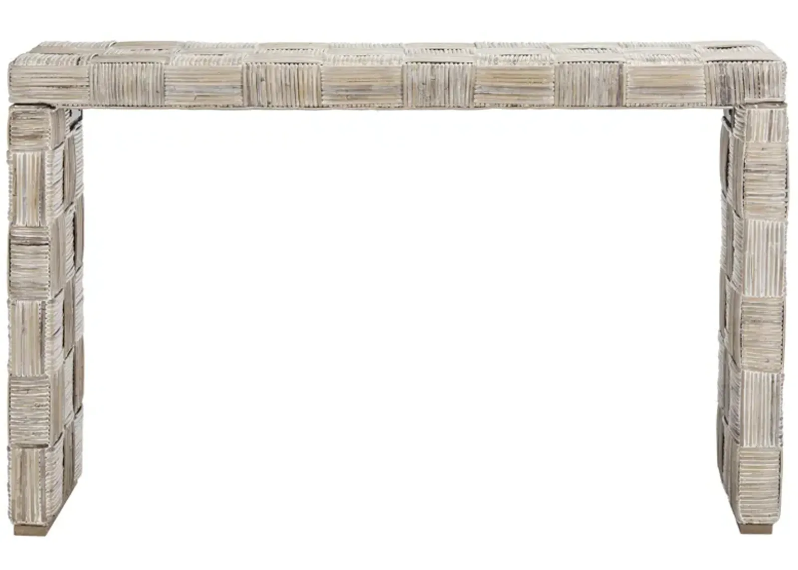 Ryder Rattan Console Table in White by Safavieh