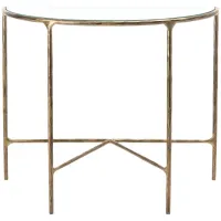 Sadie Forged Metal Console Table in Brass by Safavieh