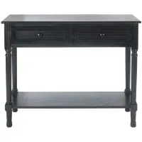 Samantha 2 Drawer Console Table in Black by Safavieh