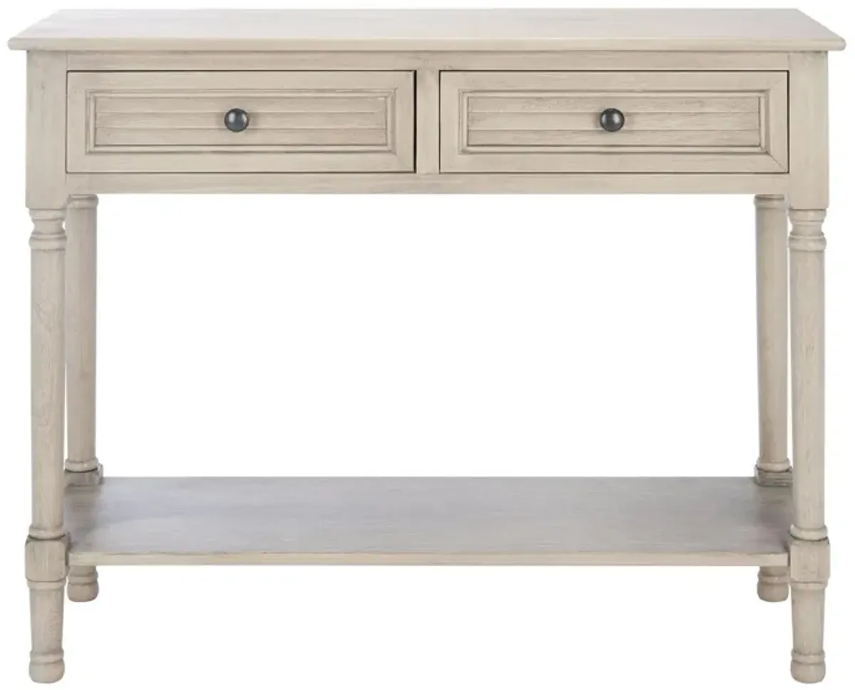 Samantha 2 Drawer Console Table in Greige by Safavieh