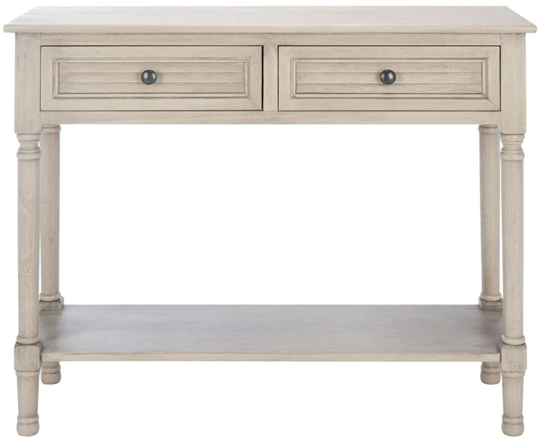 Samantha 2 Drawer Console Table in Greige by Safavieh
