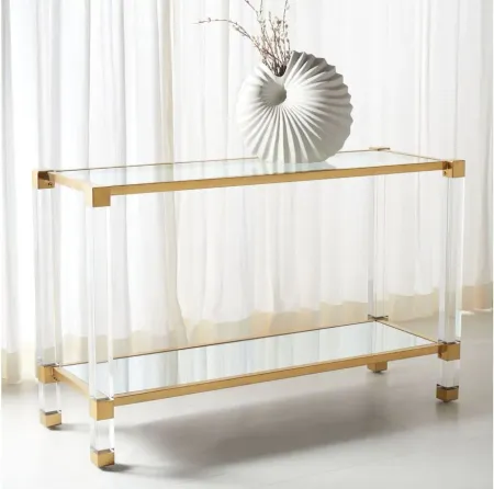 Tanya Console Table in Brass by Safavieh