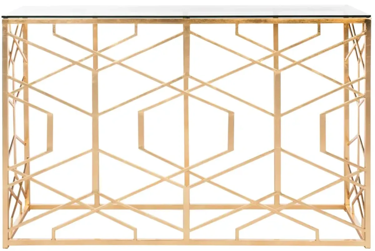 Tinsley Console Table in Gold by Safavieh