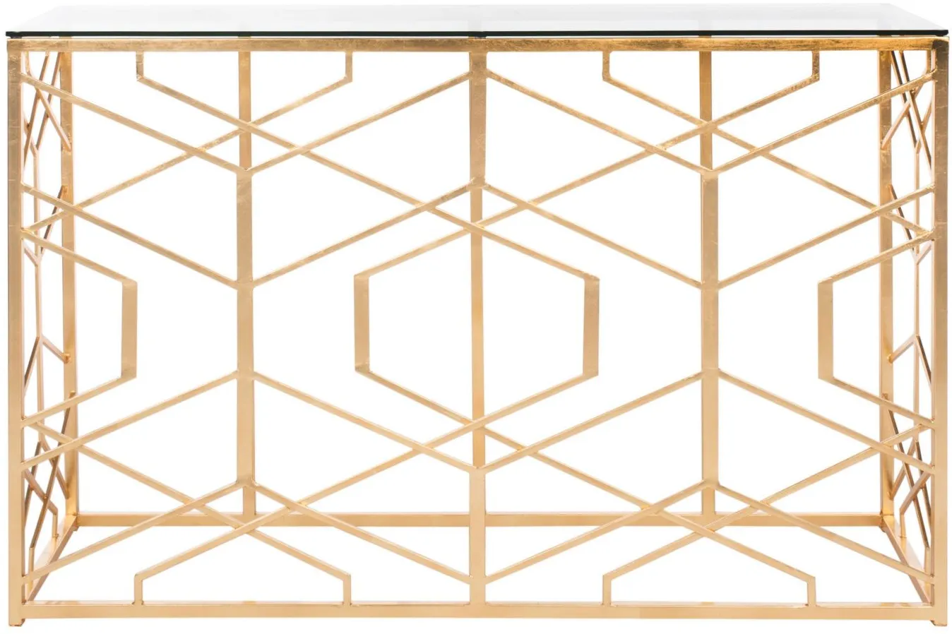 Tinsley Console Table in Gold by Safavieh