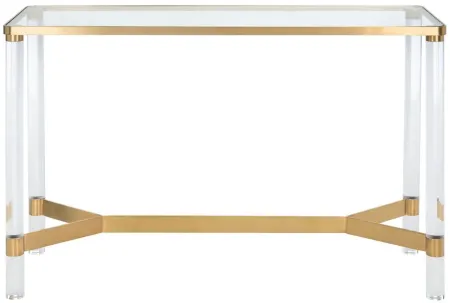 Tudor Console Table in Brass by Safavieh