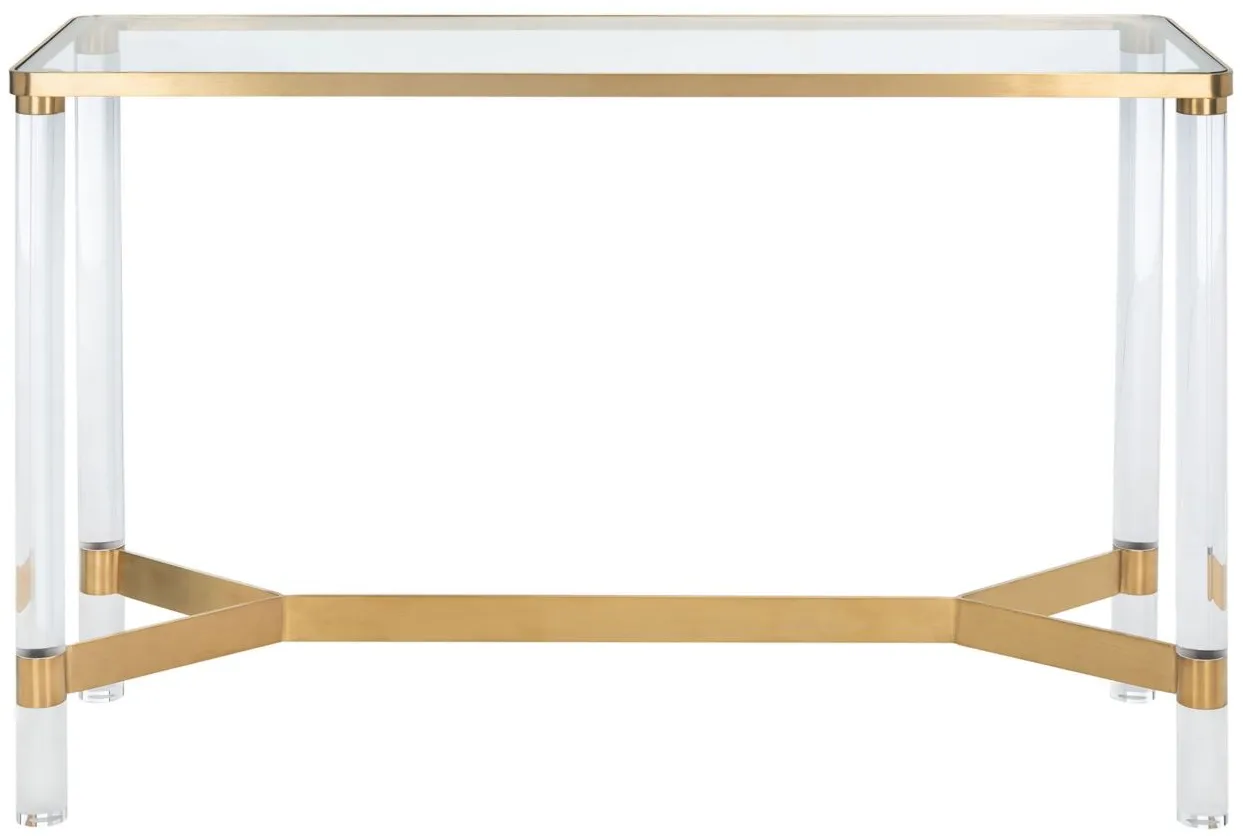 Tudor Console Table in Brass by Safavieh