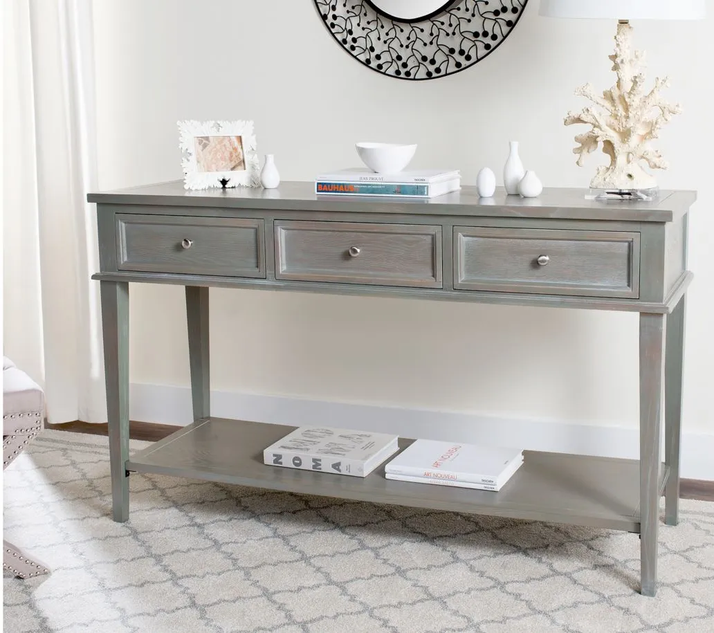 Zara Console Table in Ash Gray by Safavieh