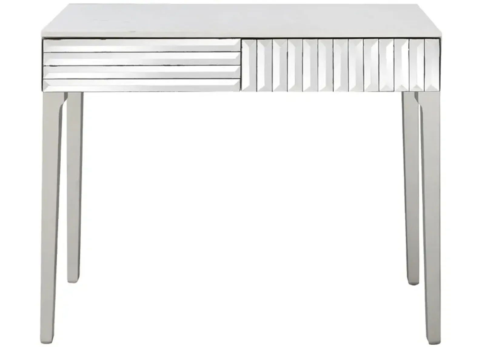 Carla Sofa Table in White by CAMDEN ISLE