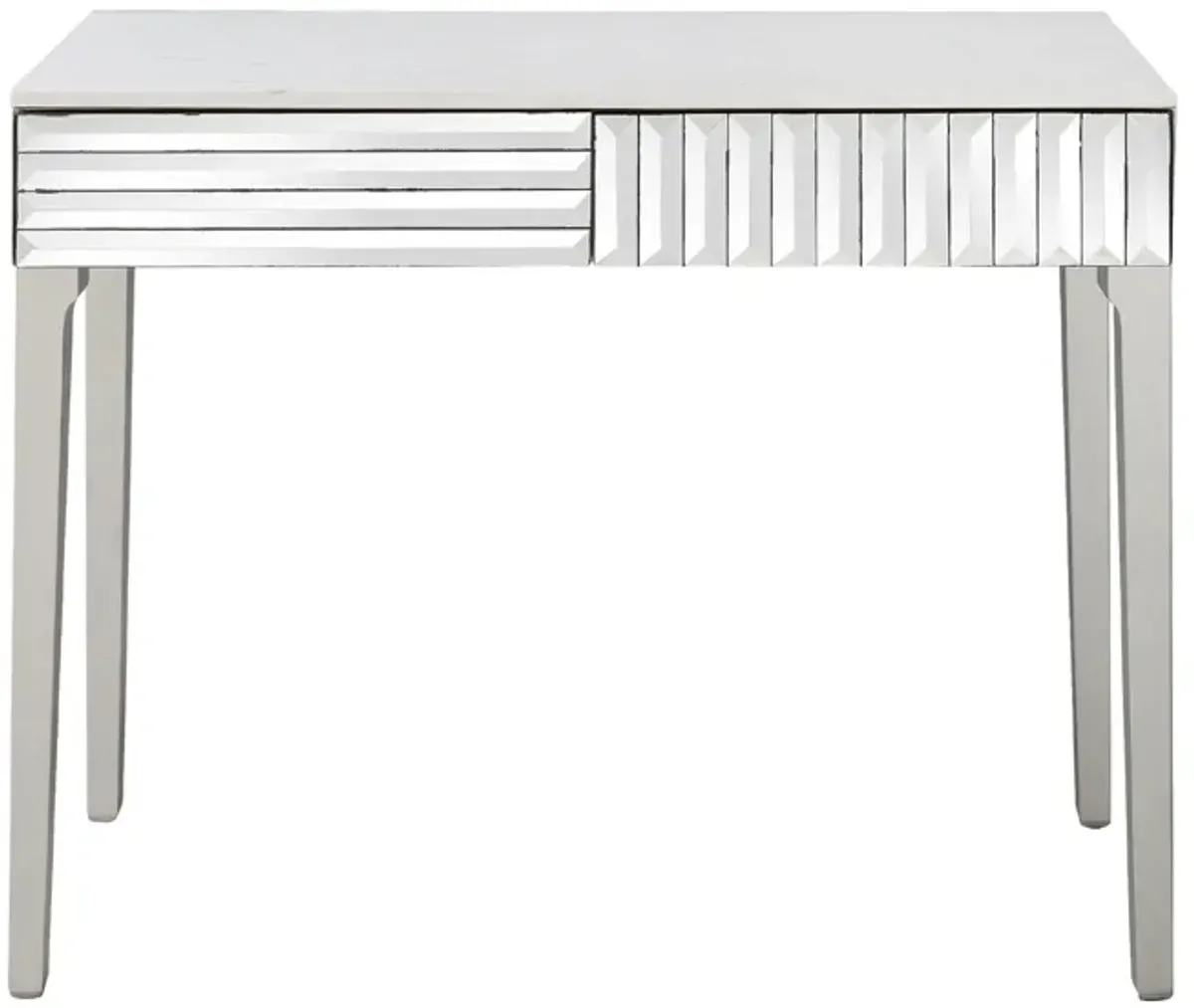 Carla Sofa Table in White by CAMDEN ISLE