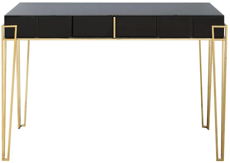 Daria Sofa Table in Black by CAMDEN ISLE