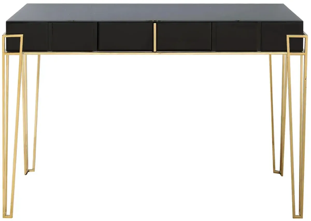 Daria Sofa Table in Black by CAMDEN ISLE