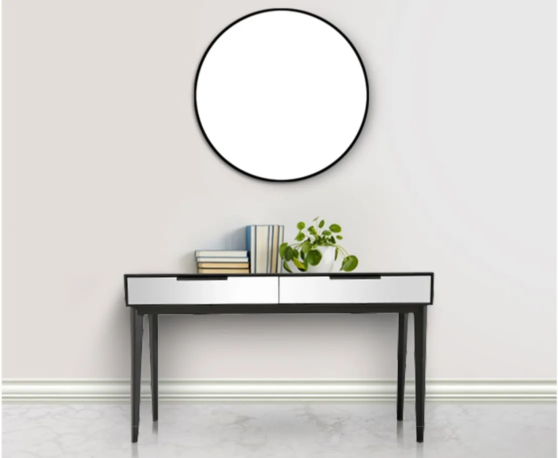 Renata Sofa Table in Black by CAMDEN ISLE