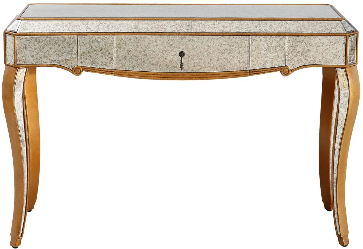 Astrid Sofa Table in Brown by CAMDEN ISLE