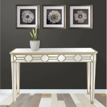 Lilian Sofa Table in Champagne by CAMDEN ISLE