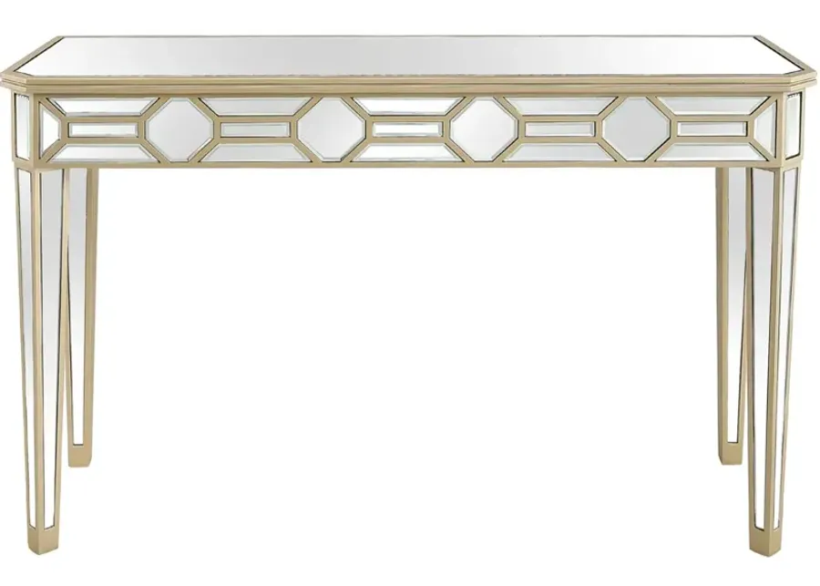 Lilian Sofa Table in Champagne by CAMDEN ISLE