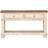 Belmont Sofa Table in Timbered Brown Farmhouse & Antique Linen by Napa Furniture Design