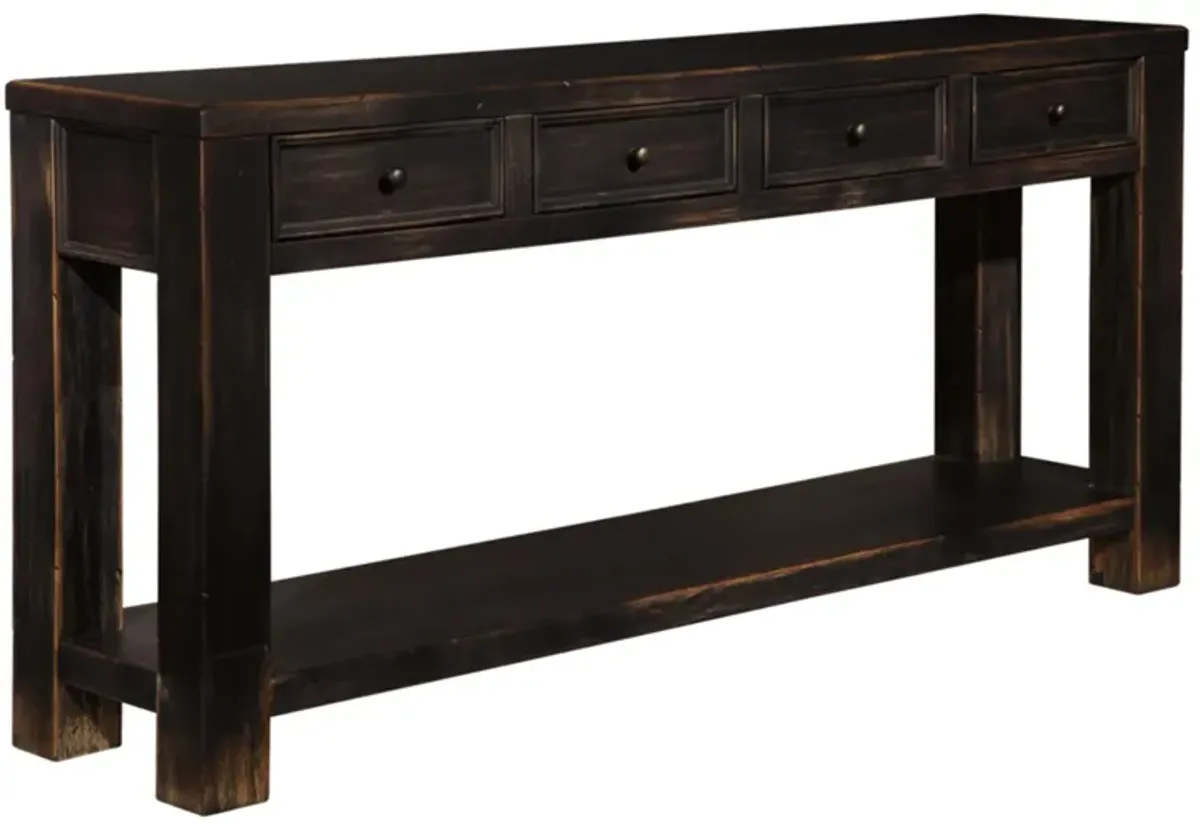 Gavel Sofa Table in Black by Ashley Furniture