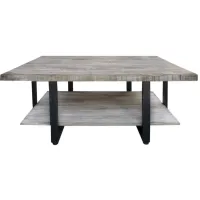 Old Wood Sofa Table in Light Gray by International Furniture Direct