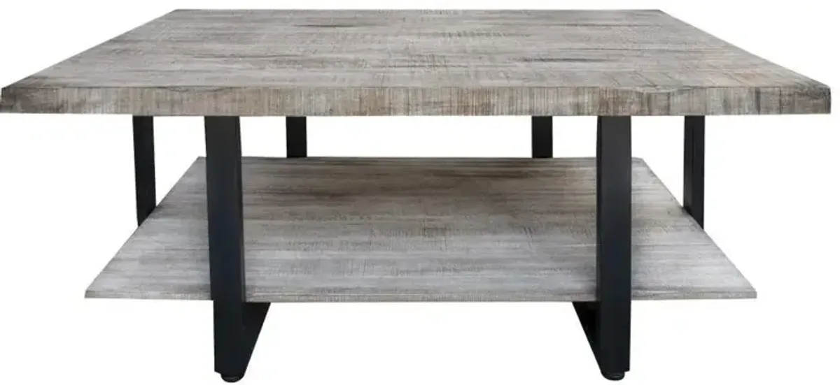 Old Wood Sofa Table in Light Gray by International Furniture Direct