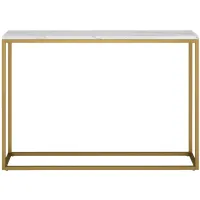 Andrea Console Table in Gold/Faux Marble by Hudson & Canal