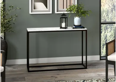 Andrea Console Table in Blackened Bronze/Faux Marble by Hudson & Canal