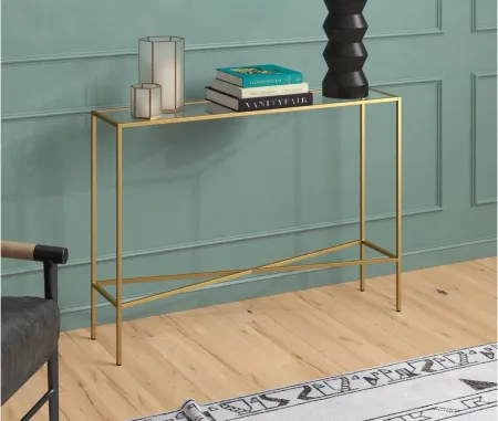 Eden Brook Console Table in Brass by Hudson & Canal