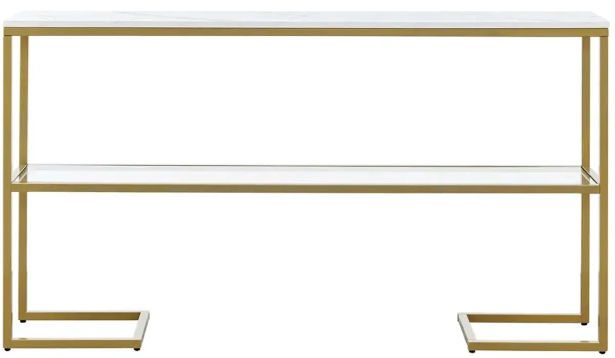 Errol Console Table in Gold by Hudson & Canal