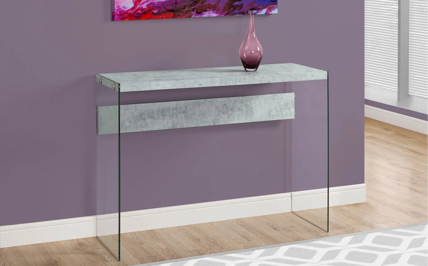 Veda Rectangular Sofa Table in Gray by Monarch Specialties