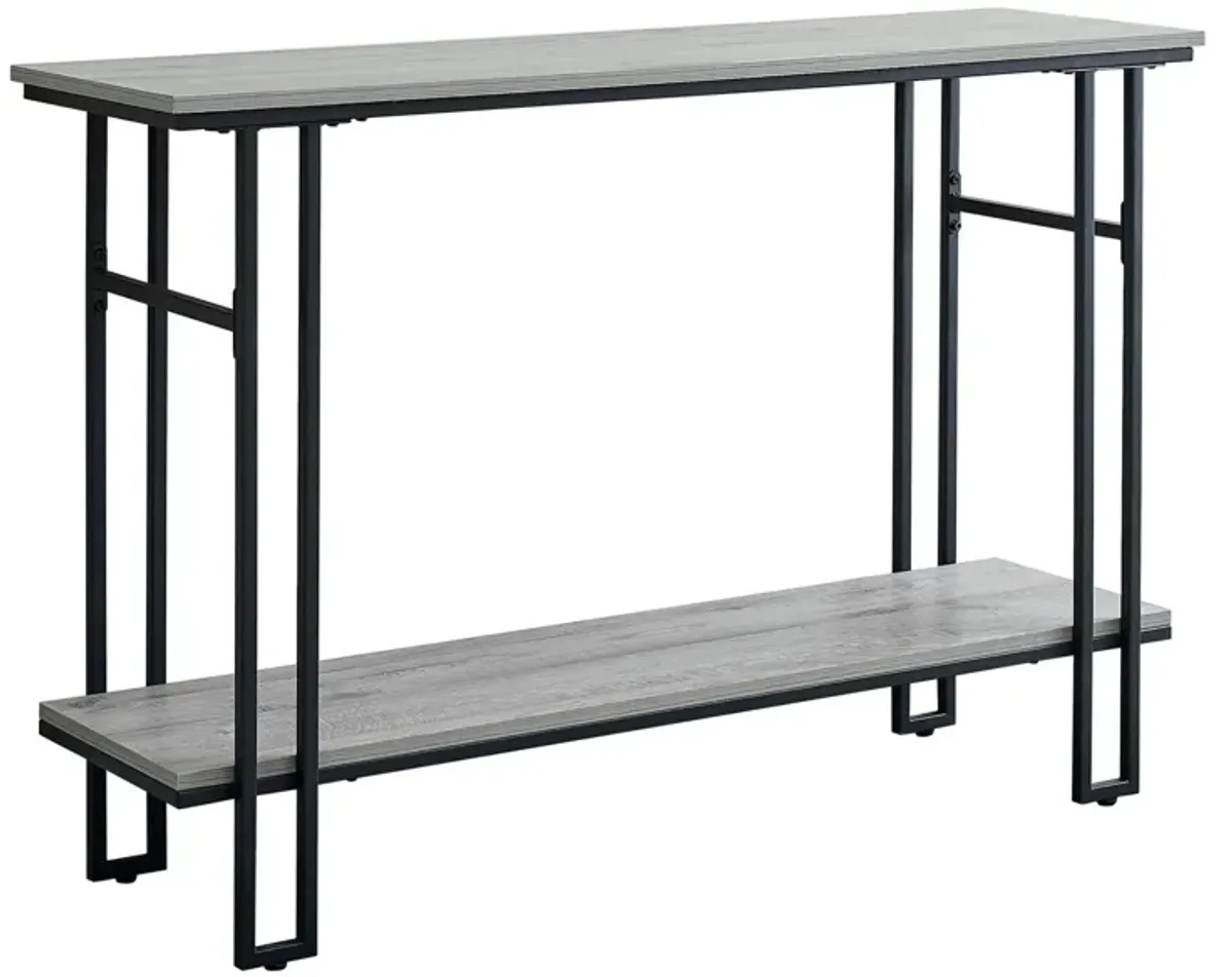 Parker Rectangular Console Table in Gray by Monarch Specialties