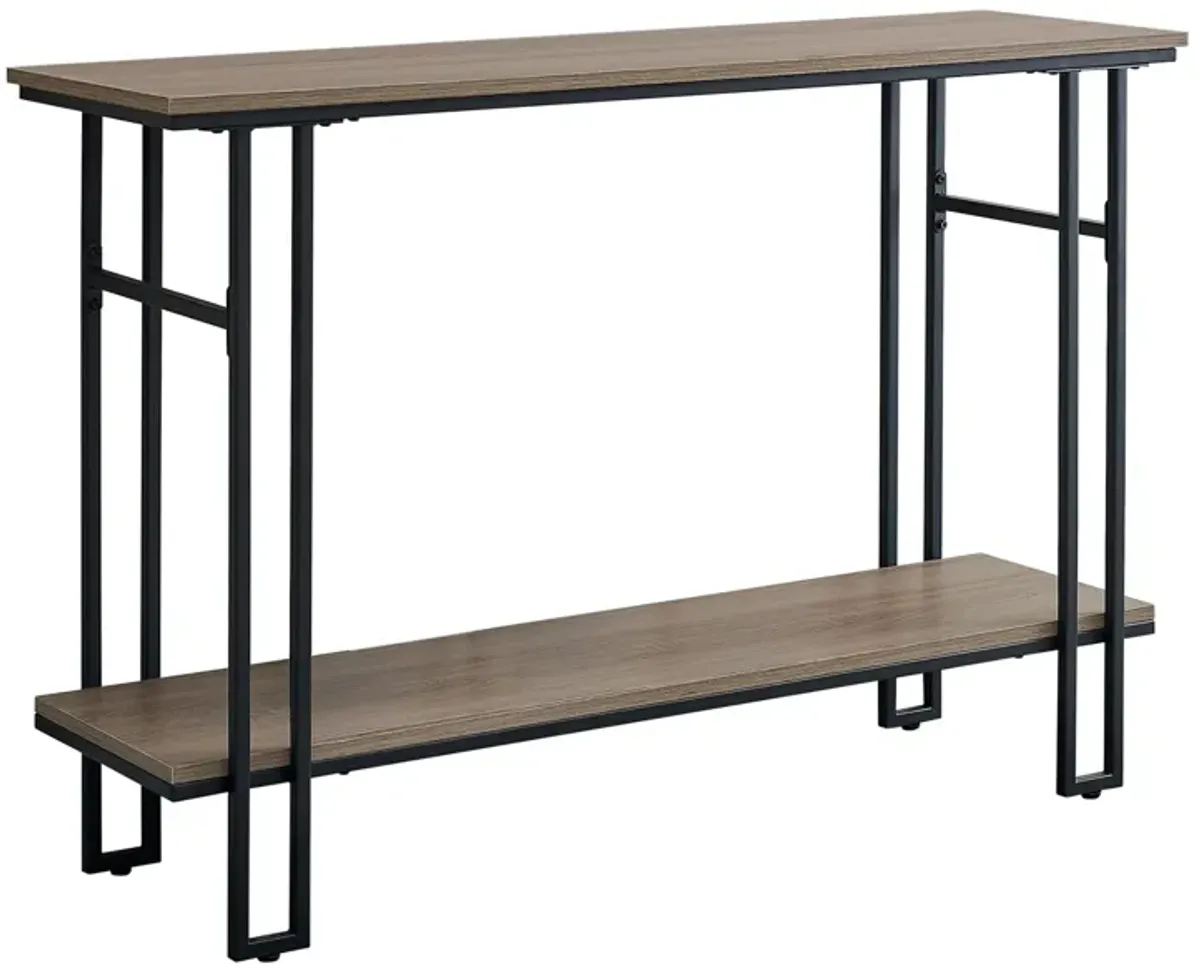 Parker Rectangular Console Table in Dark Taupe by Monarch Specialties