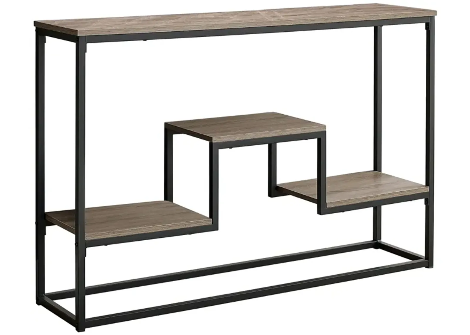 Irwin Rectangular Console Table in Dark Taupe by Monarch Specialties