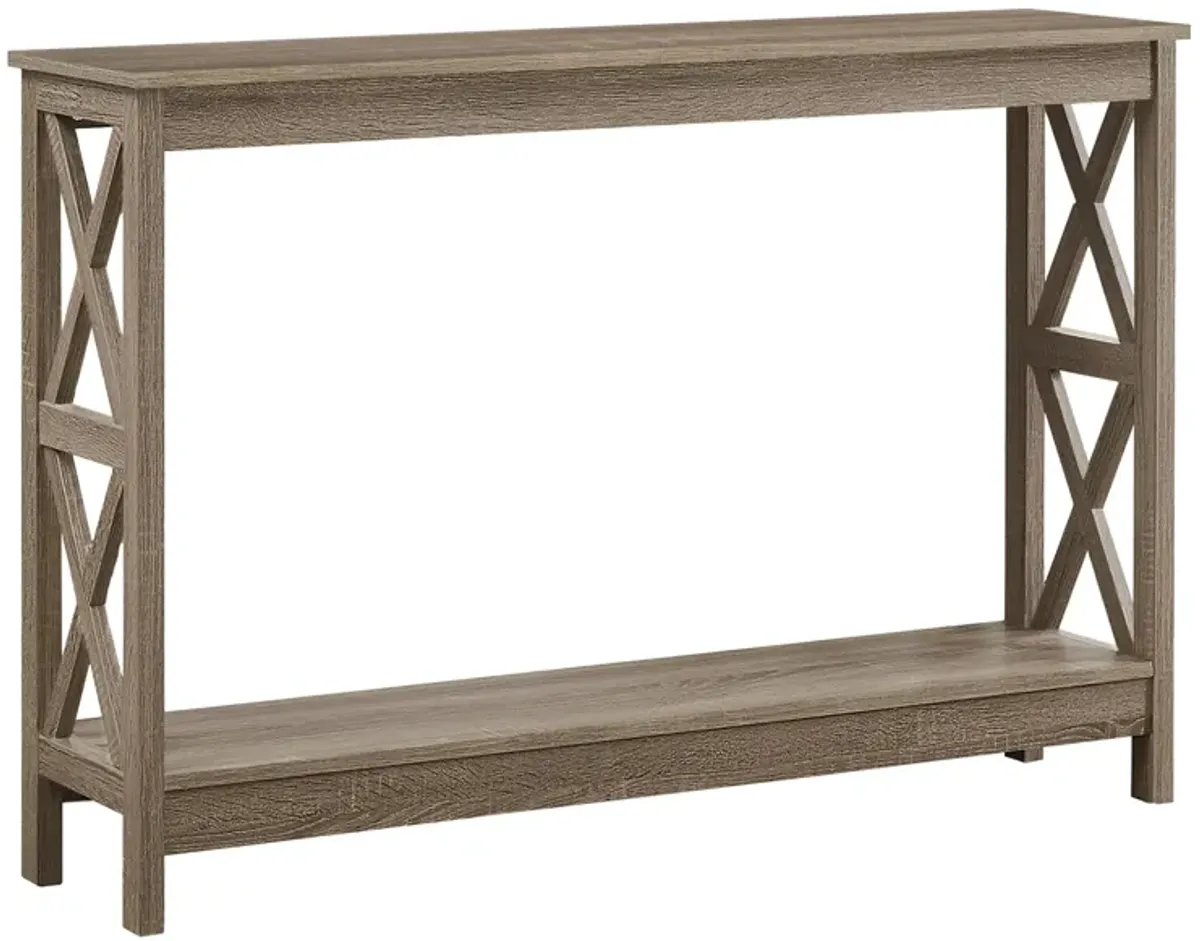 Nile Rectangular Console Table in Dark Taupe by Monarch Specialties