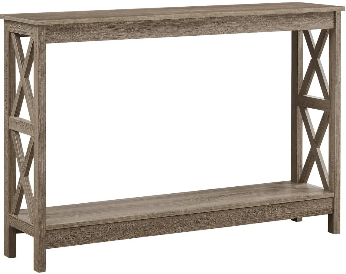 Nile Rectangular Console Table in Dark Taupe by Monarch Specialties