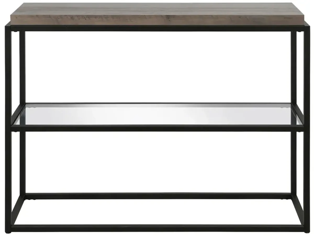 Fitza Rectangular Sofa Table in Blackened Bronze by Hudson & Canal