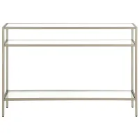 Parkero Rectangular Sofa Table in Satin Nickel by Hudson & Canal