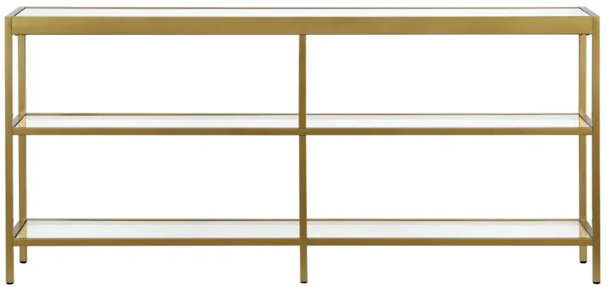 Eider Rectangular Accent Table in Brass by Hudson & Canal