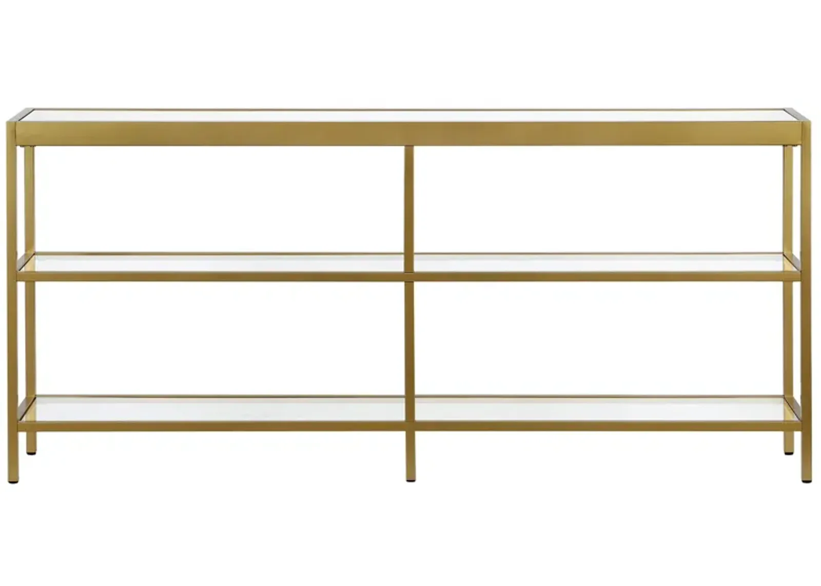 Eider Rectangular Accent Table in Brass by Hudson & Canal