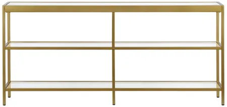 Eider Rectangular Accent Table in Brass by Hudson & Canal