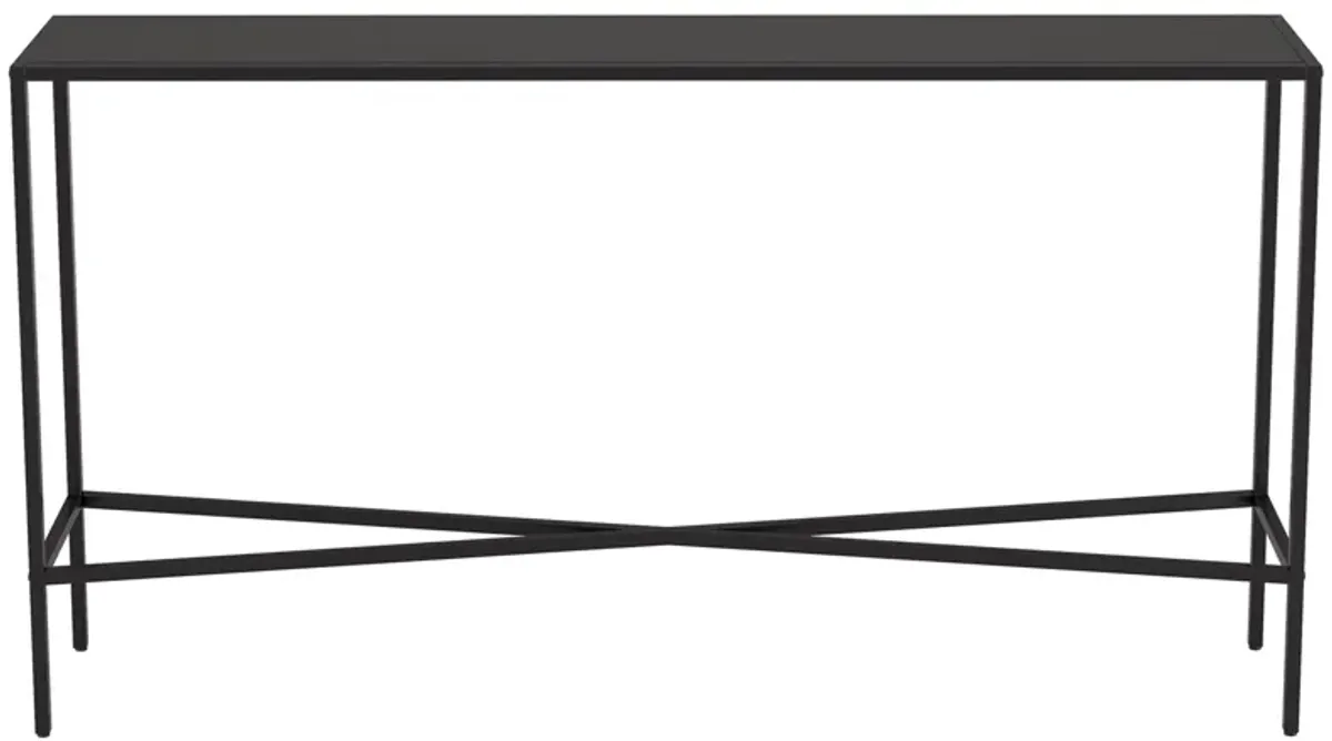 Edena Rectangular Accent Table with Metal Tabletop in Blackened Bronze by Hudson & Canal