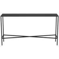 Edena Rectangular Accent Table with Metal Tabletop in Blackened Bronze by Hudson & Canal